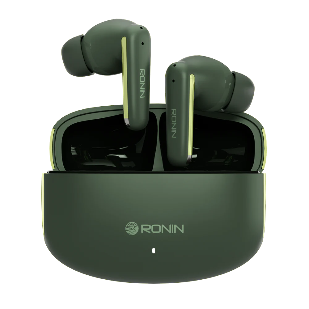 Ronin R-140 ANC & ENC Earbuds, 500mAh Battery with AI Voice Assistant, Gaming Mode, High-Performance Quad Mic Setup Ronin R-140 ANC & ENC Earbuds, 500mAh Battery with AI Voice Assistant, Gaming Mode, High-Performance Quad Mic Setup